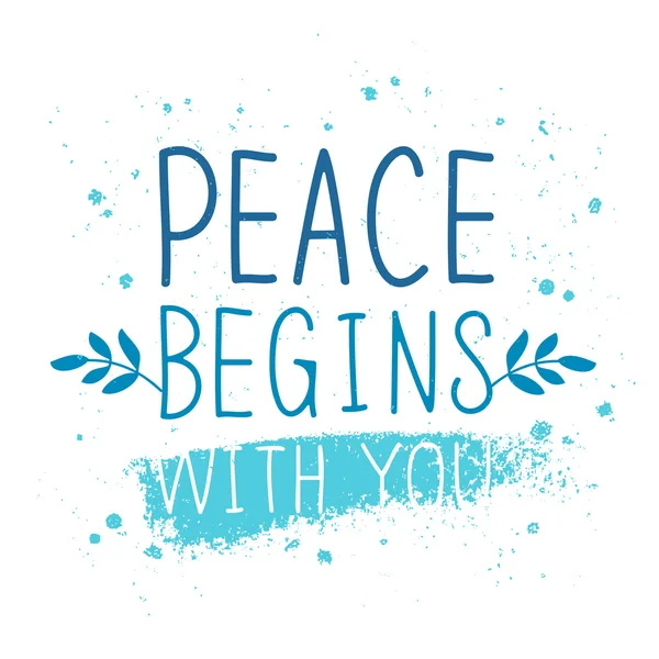 Internationale dag van de vrede. Trend kalligrafie — Stockvector