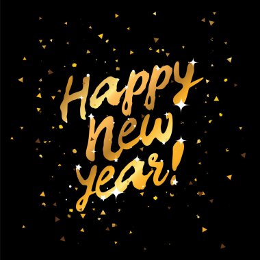 Mutlu yeni yıl alıntı. Hat sanatı.