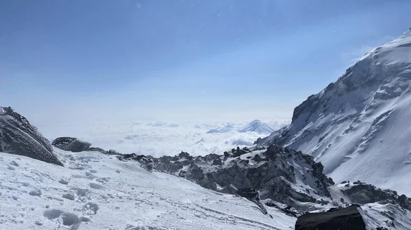 Fantástica Vista Acima Das Nuvens 3900 Metros Viaje Para Península — Fotografia de Stock