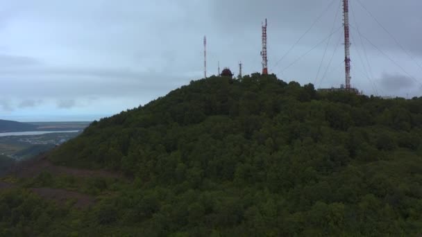 Torre Della Viaggio Alla Penisola Kamchatka Veduta Aerea Petropavlovsk Kamchatsky — Video Stock