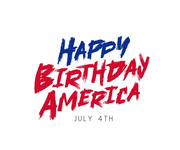 Днем Рождения Америка Июля Надпись Тренде Отличная Подарочная Карта Дню — стоковый вектор