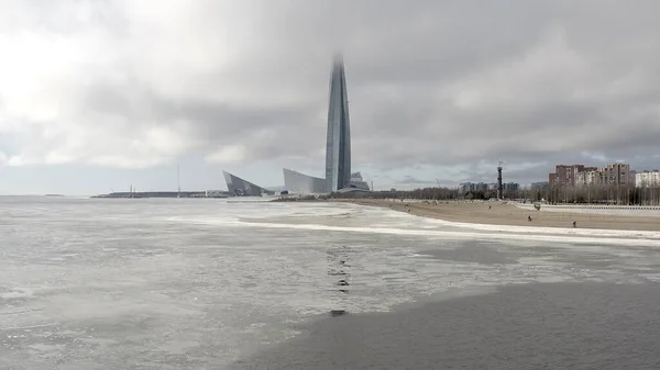 Saint Petersburg Rusko Června 2021 Lakhta Center Ústředí Gazpromu Vrchol — Stock fotografie