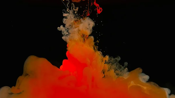 Vacker Abstrakt Bakgrund Fantastisk Utrymme Magiska Bakgrund Orange Akvarell Bläck — Stockfoto