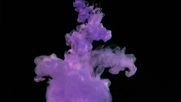 Fond Magique Espace Incroyable Encre Aquarelle Violette Dans Eau Sur — Photo