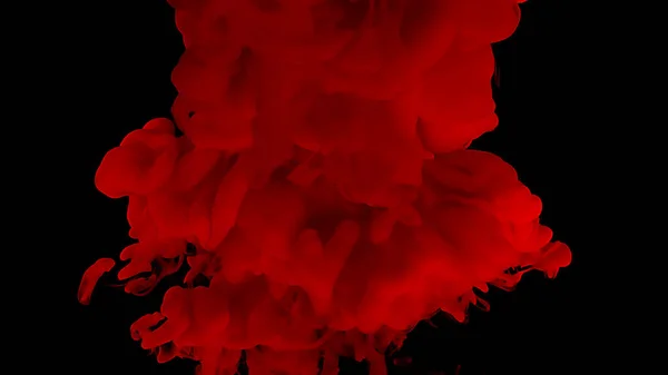 Gyönyörű Absztrakt Háttér Piros Akvarell Tinta Vízben Fekete Háttérrel Hullámok — Stock Fotó