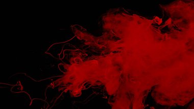 Masaüstünüz için güzel bir duvar kağıdı. Kırmızı mürekkep bulutu. Müthiş soyut bir arka plan. Suya kırmızı mürekkep damlaları. Kozmik yıldız arkaplanı. Kırmızı suluboya siyah zemin üzerinde suyla boyanır.
