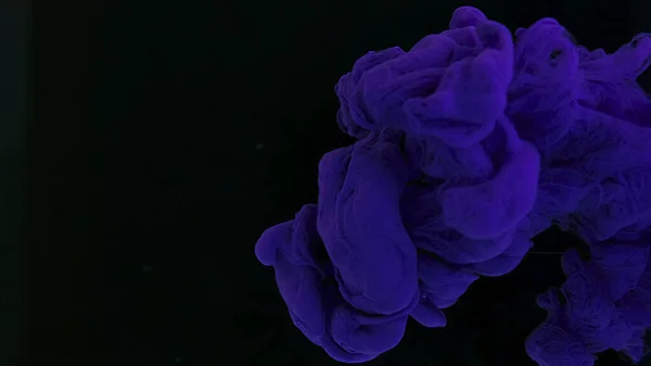 Красиві Шпалери Робочого Столу Фіолетова Хмара Чорнила Чорному Тлі Краплі — стокове фото