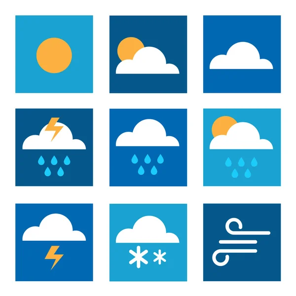 Wettersymbole — Stockvektor