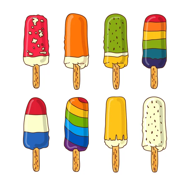 Popsicle op een stokje — Stockvector