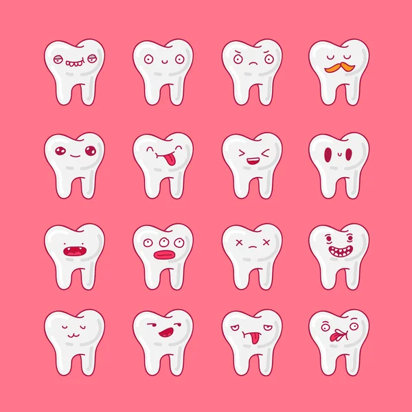 Conjunto de dentes —  Vetores de Stock