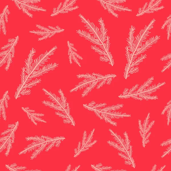 Modèle de Noël sans couture en branches de sapin — Image vectorielle