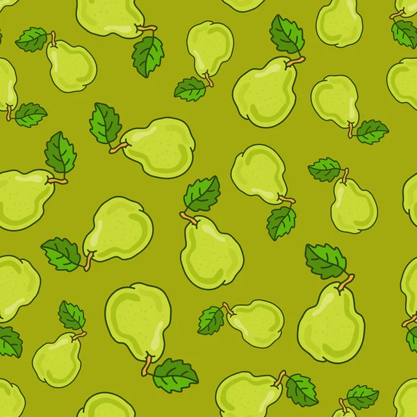 Motif d'une poire verte — Image vectorielle