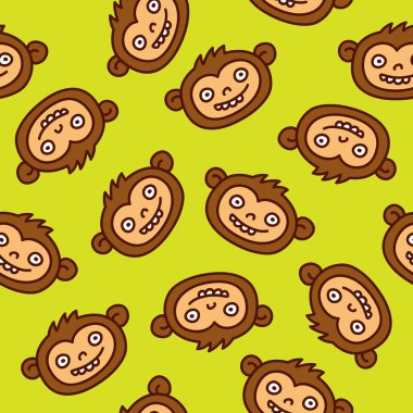 Dikişsiz maymun desen