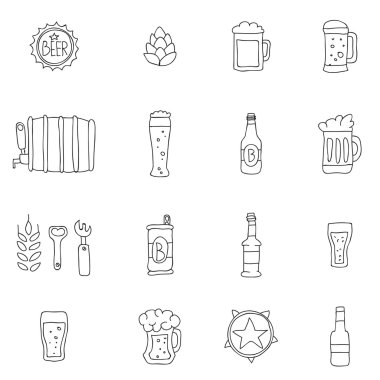 Vektör bira simgeler.