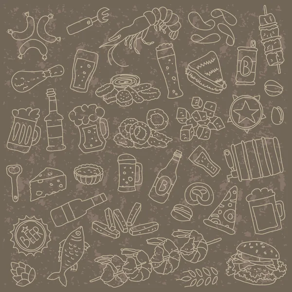 Bira simgelerin vektör seamless modeli