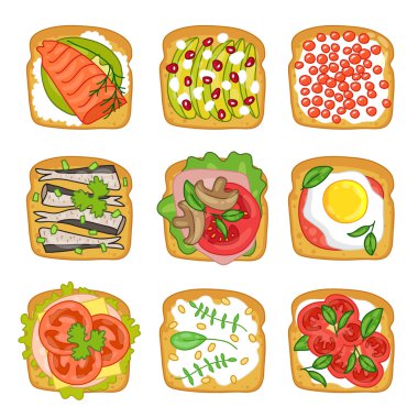 Sandviç için bir dizi.