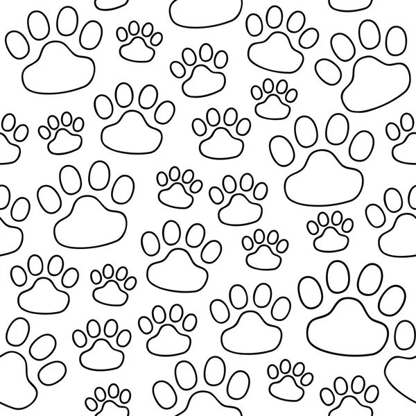 Patrón vectorial sin fisuras de las huellas de los animales — Vector de stock