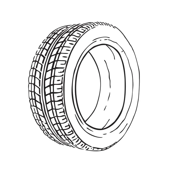 Un pneu. Roue. Illustration vectorielle — Image vectorielle