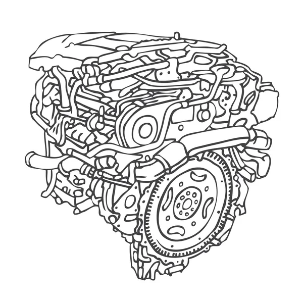 Motor. Engine. Vector illustration — Stock Vector