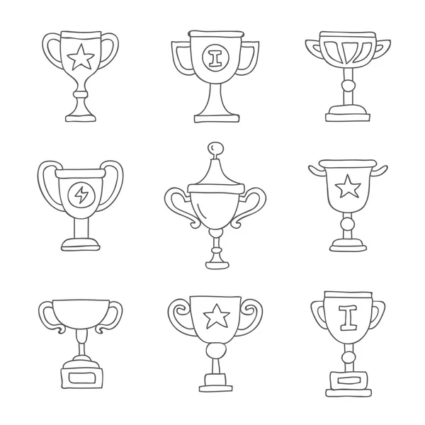 Different cups. Vector icons — Stock Vector