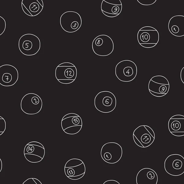 Modèle vectoriel sans couture de boules de billard — Image vectorielle