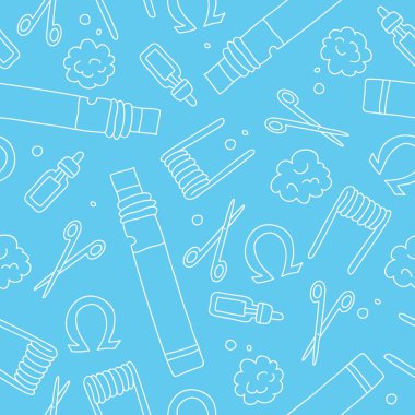 Elektronik sigara simgelerin sorunsuz vektör desen