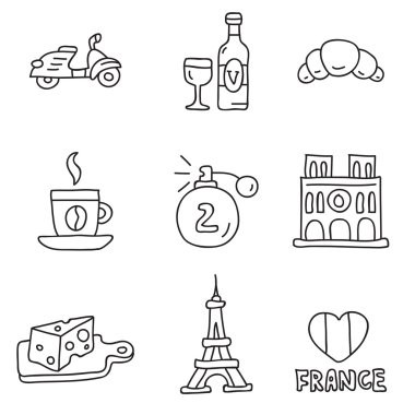 France. Vector icons clipart