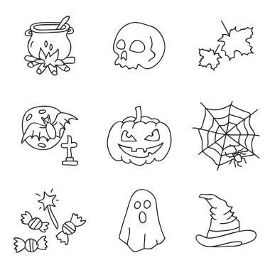 Cadılar Bayramı. Vektör simgeler