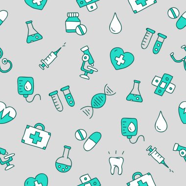 Tıbbi simge sorunsuz vektör desen
