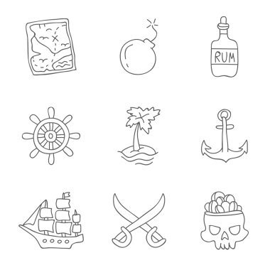 Korsanlar. Vektör simgeler