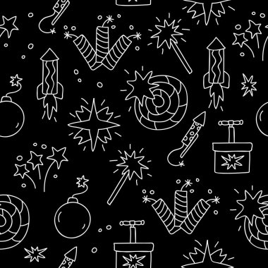 Sorunsuz vektör desen piroteknik simgelerin