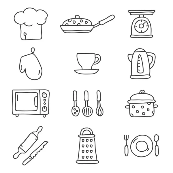 Keuken. Vector iconen — Stockvector