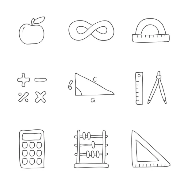 Matemáticas. Iconos vectoriales — Archivo Imágenes Vectoriales