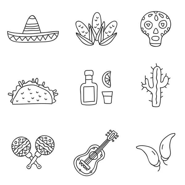 México. Iconos vectoriales — Vector de stock