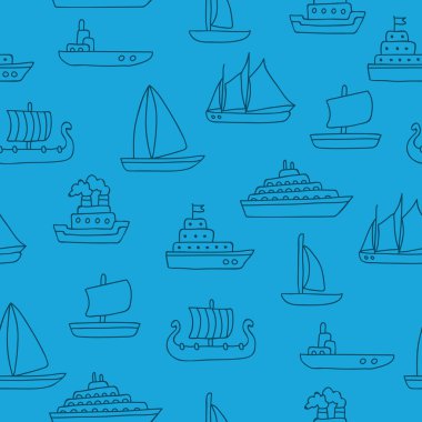 Simge gemi sorunsuz vektör desen