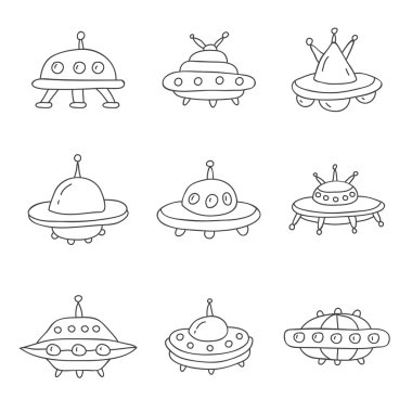 UFO. Vektör simgeler