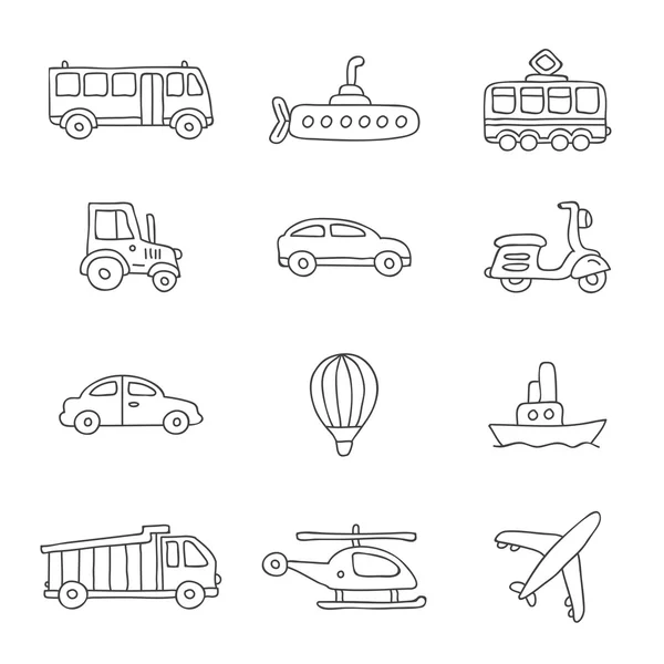 Transporte. Iconos vectoriales — Vector de stock