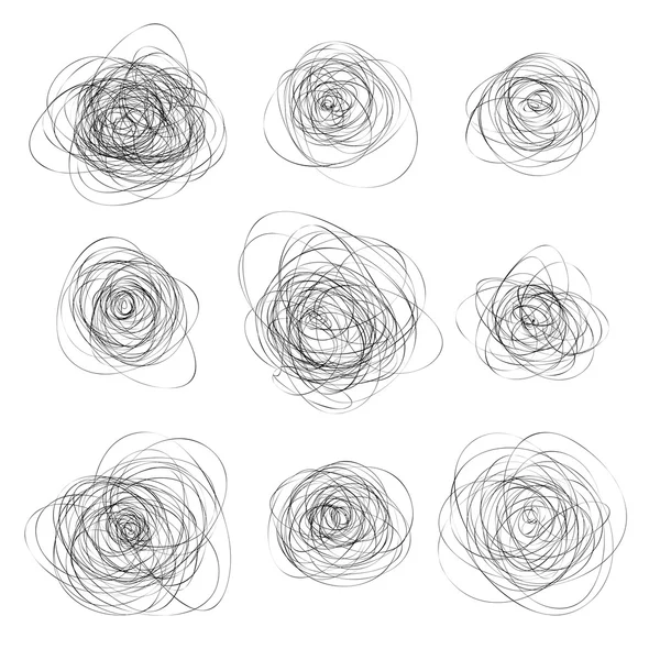 Element för design. Linjen, snurrade i en cirkel — Stock vektor