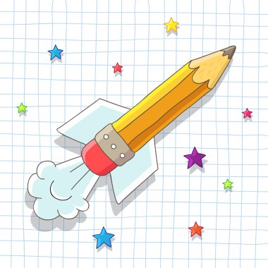Kalem roket yıldızlarda soars