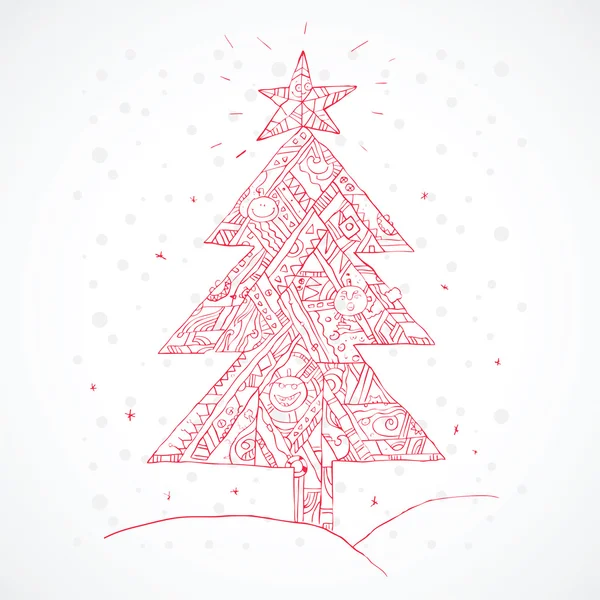 Рождественская елка Вектор. — стоковый вектор