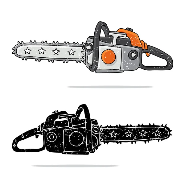 Chainsaw. Vector illustration — Stock Vector