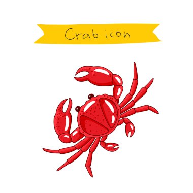 Crab.Vector simgeleri 