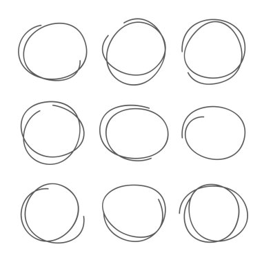 The circle drawn by hand in vector clipart