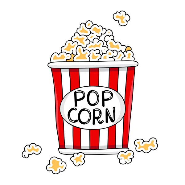 Wiadro popcornu — Wektor stockowy