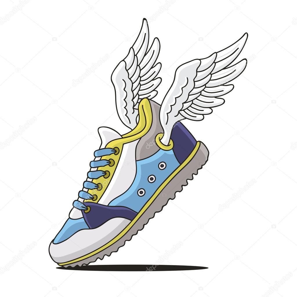 Sneakers with wings