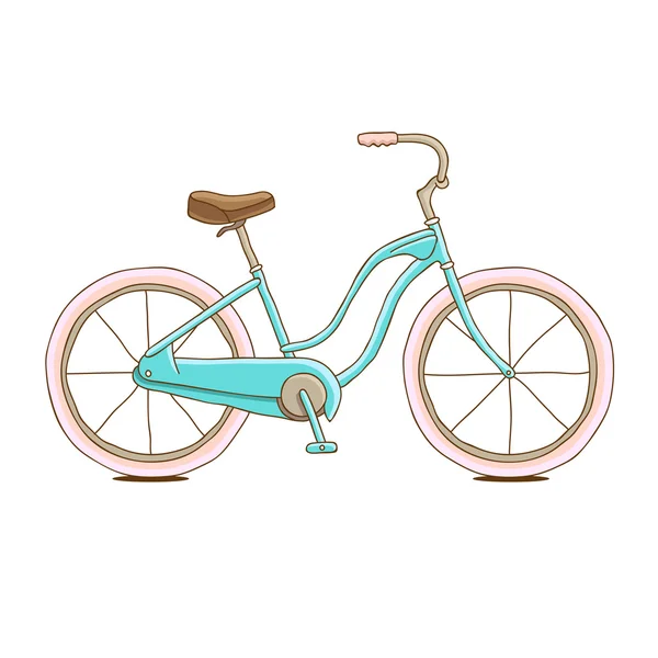 Bicicleta feminina. Vetor —  Vetores de Stock