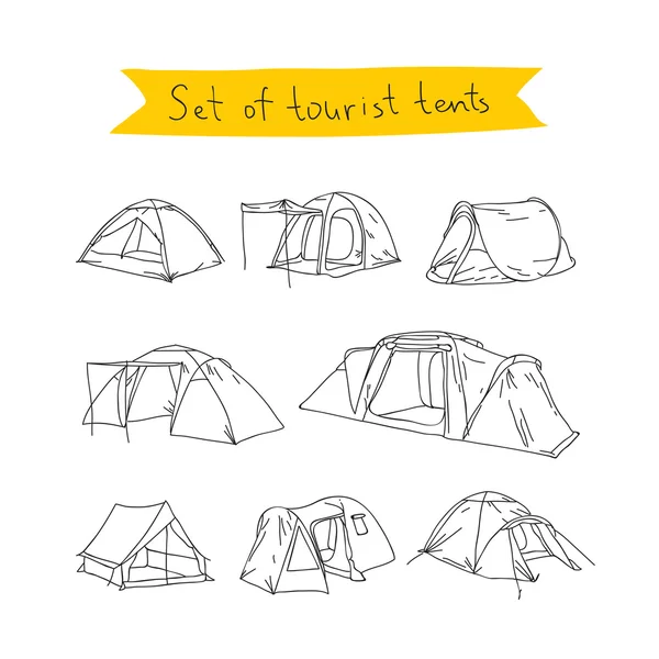 Toeristische tent. Vector iconen — Stockvector