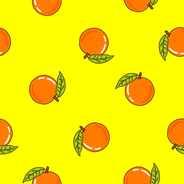 Modèle vectoriel sans couture d'oranges — Image vectorielle