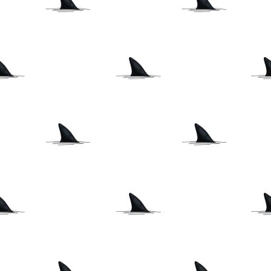 Köpekbalığı yüzgeçleri sorunsuz vektör desen