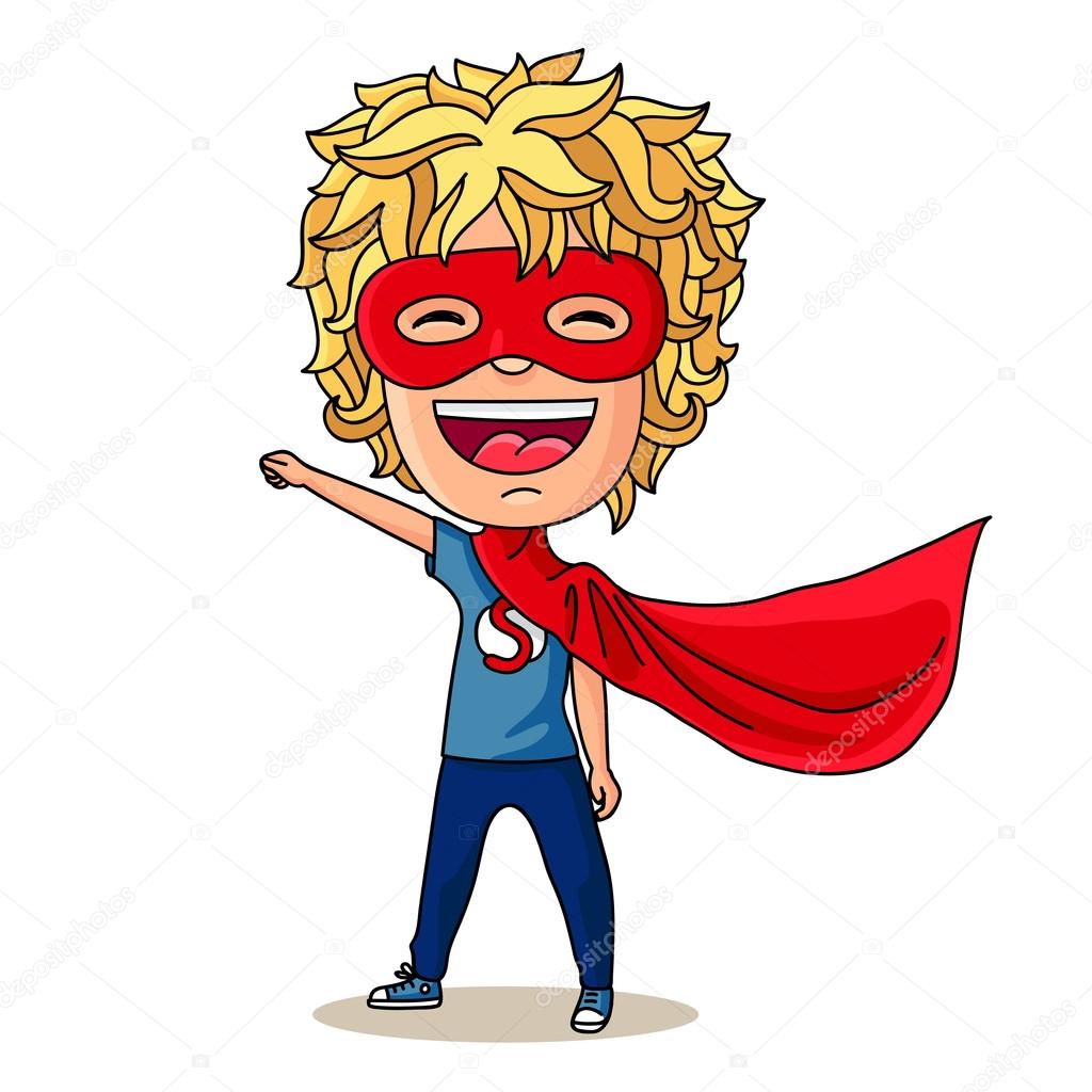 Super Kid. Super Boy. Vector illustration.